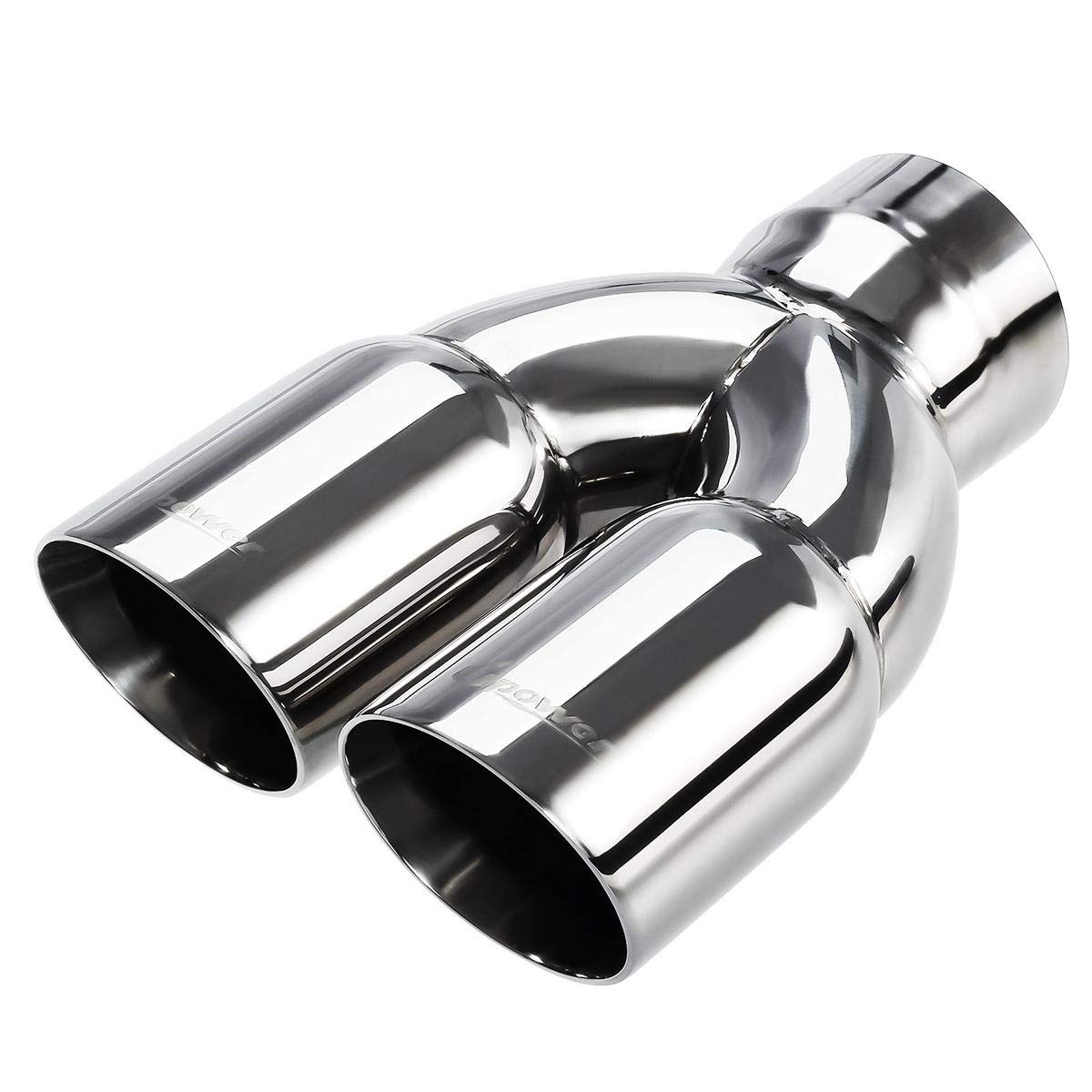 Photo 1 of Upower Dual Exhaust Tip 3 Inch Inlet 3" outlet 9.5" Long Tail Pipe Double Wall Polished 304 Stainless Steel