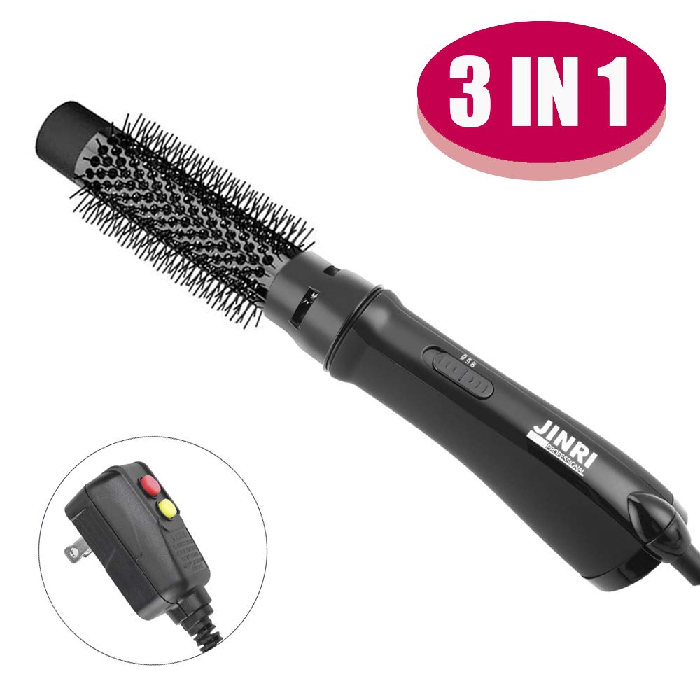 One-Step Hair Dryer & Volumizer Hot Air Brush, 3-in-1 Hair Dryer Brush Styler for Straightening, Curling, Salon Negative Ion Ceramic Lightweight Blow Dryers Straightener Curl Hair Brush