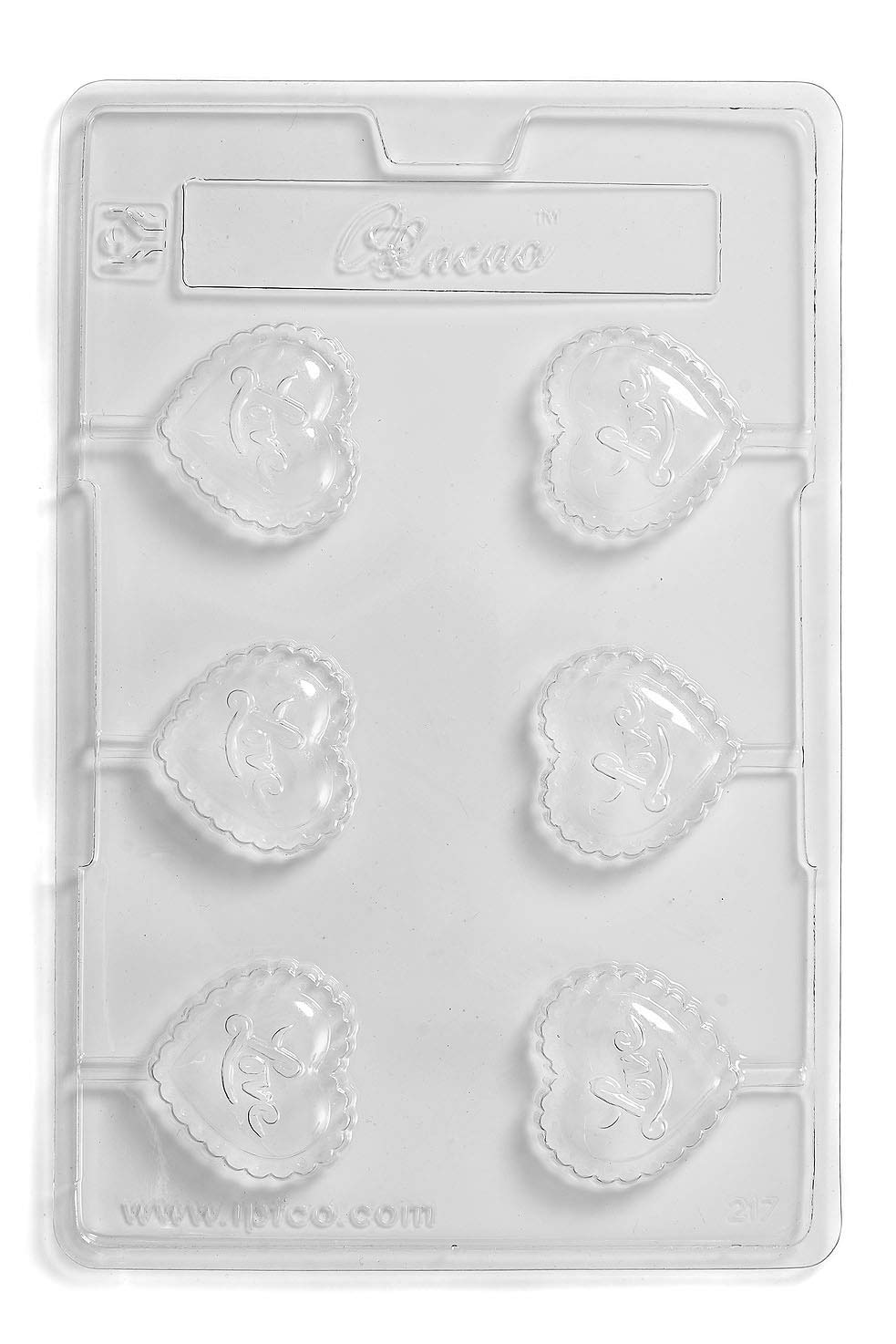 Cacao | Love (in Heart) Lolly Chocolate Mould 6 Cavity