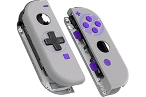 eXtremeRate Classics SNES Style Joycon Handheld Controller Housing (DPad Version) Full Buttons, Replacement Shell Case for Ni