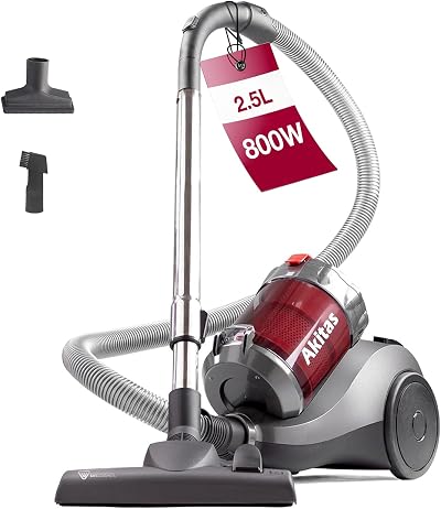 Akitas 800W Bagless Cylinder Vacuum Cleaner 2.5L German Wessel Werk Head