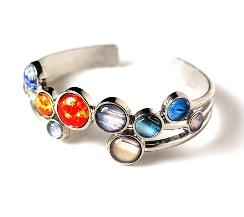 Amazoncom Solar System Bracelet Silver Tone Adjustable