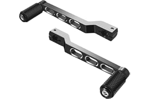 HEYOMOTOR Motorcycle Heel Toe Shift Lever Brake Pedals, Shift Peg for Harley Davidson Softail Touring Road Glide Street Glide Levers Road King Glide Trikes Shifter Levers Black White