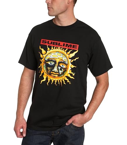 Amazon.com: Sublime T Shirt Yellow Sun Band Logo Official Mens