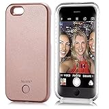 Nicexx NEW iPhone 7 Case LED Selfie Light Up Luminous Lighting Cell Phone Case Illuminated Back Cover for Apple iPhone 7 (Rose Gold)