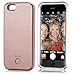 Nicexx NEW iPhone 7 Case LED Selfie Light Up Luminous Lighting Cell Phone Case Illuminated Back Cover for Apple iPhone 7 (Rose Gold)