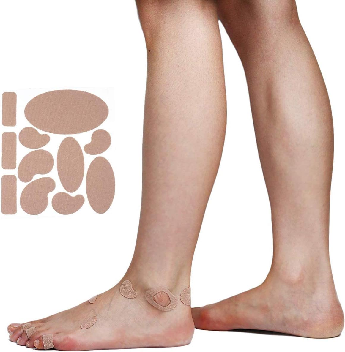 165 Pieces Moleskin for feet blisters Moleskin Tape Anti-wear Heels Stickers Blister Prevention Pads for shoes hiking 11 Shapes 15sets: Health & Personal Care
