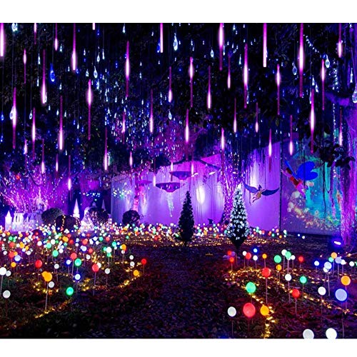 Roytong Waterproof Cascading 50cm 8tube LED Meteor Shower Rain Lights for Outdoor String Lights