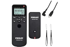 PHOLSY Wireless Timer Remote Control with Intervalometer and HDR S6 S8 Shutter Remote Release Cord for Sony Konica Minolta Ca