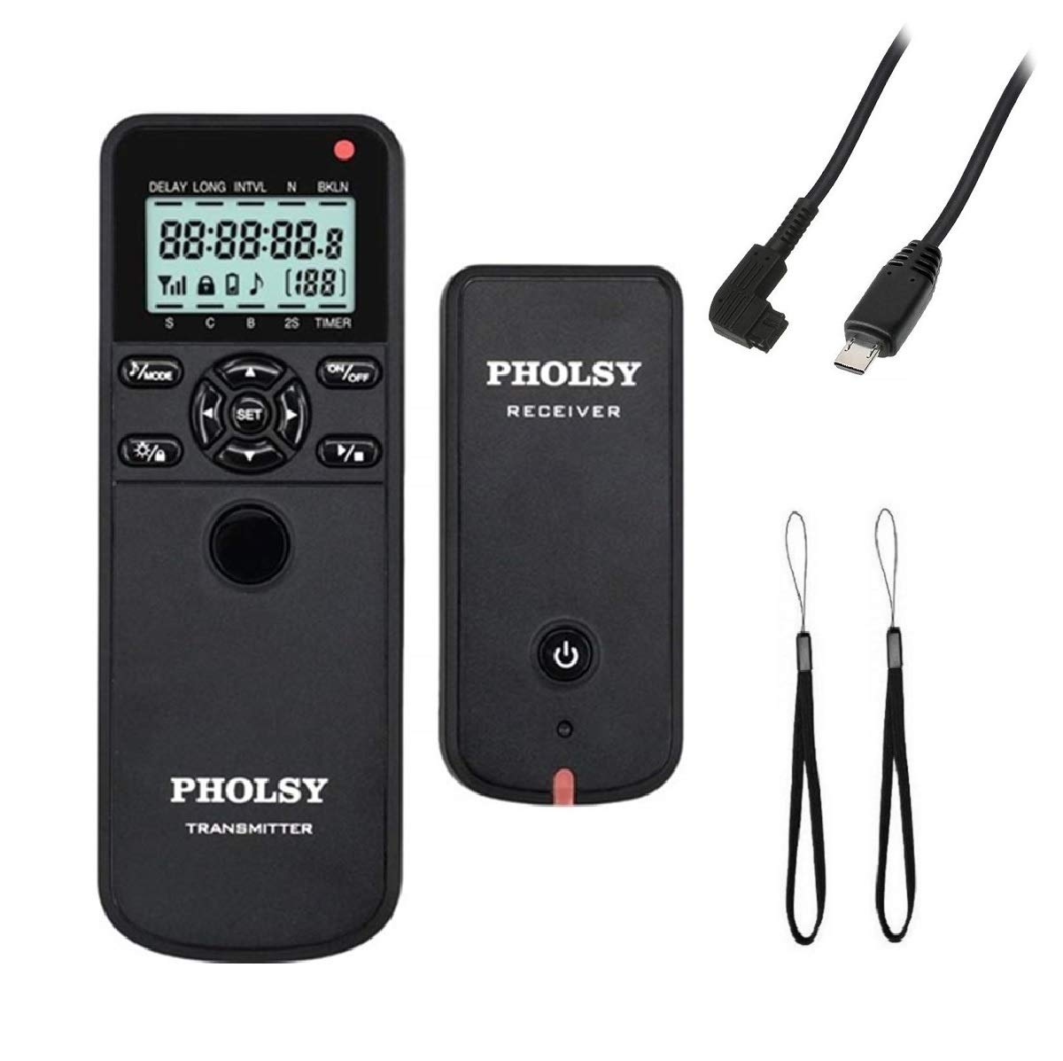 PHOLSY Timer Camera Remote Control with Intervalometer HDR for Sony a1, a9, a9M2, a7M2, a7M3, a7M4, a7RM5, a7RM3, a7RM4, a6600, a6500, a6400, a6100, RX100M4, RX100M5, RX100M6, RX100M7, RX10M4, HX99