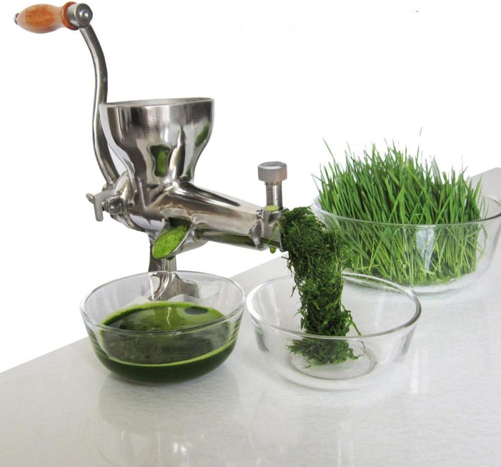 HEAOJ Juicer 100% Stainless Steel Manual Hand Wheat Grass Wheatgrass Slow Juicer Vegetables Orange Extractor Machine