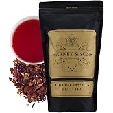 Harney &amp; Sons Orange Passion Fruit Herbal Tea, Loose Leaf, 16 oz | Caffeine-free herbal tea with orange, passion fruit, rosehips, hibiscus, and apple pieces.