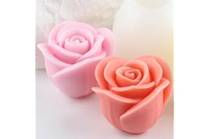 XIAOSHUI Rose Flower Candle Molds Rose Candle Silicone Mold for Candle Home Decorate Mold Candle Making Aromatherapy Gypsum Candles Clay Craft