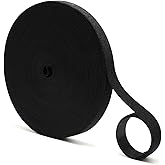 Cangder 60ft x 1/2 Inch Hook and Loop Straps Double Sided Roll, Fastening Reusable Cable Ties Self Gripping, Adjustable Cord Straps Cable Management Tape for Home, Office, Wire Bundling