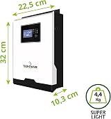 Tecnoware Solar Hybrid Inverter 1200VA Pure Sine Wave MPPT 15-80V Charger view 3