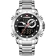 NAVIFORCE Digital Watch Men Luxury Stainless Steel Analog Quartz Waterproof Watches Fashion Business Chronograph Military Multifunctional Wristwatch