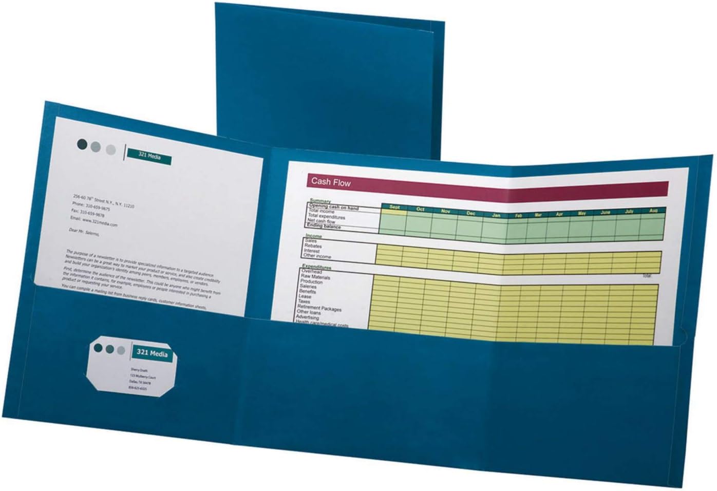 OXF59811 - Material : Standard Grade Paper - Oxford Tri-Fold Pocket Folder - Box of 20