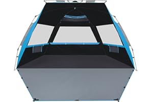 SEBOR Beach Tent, Deluxe XL Pop-up Beach Tent for 4-6 Person, UPF 50+ with Dark Shelter Technology, Easy Set Up and Portable Beach Tent Sun Shelter