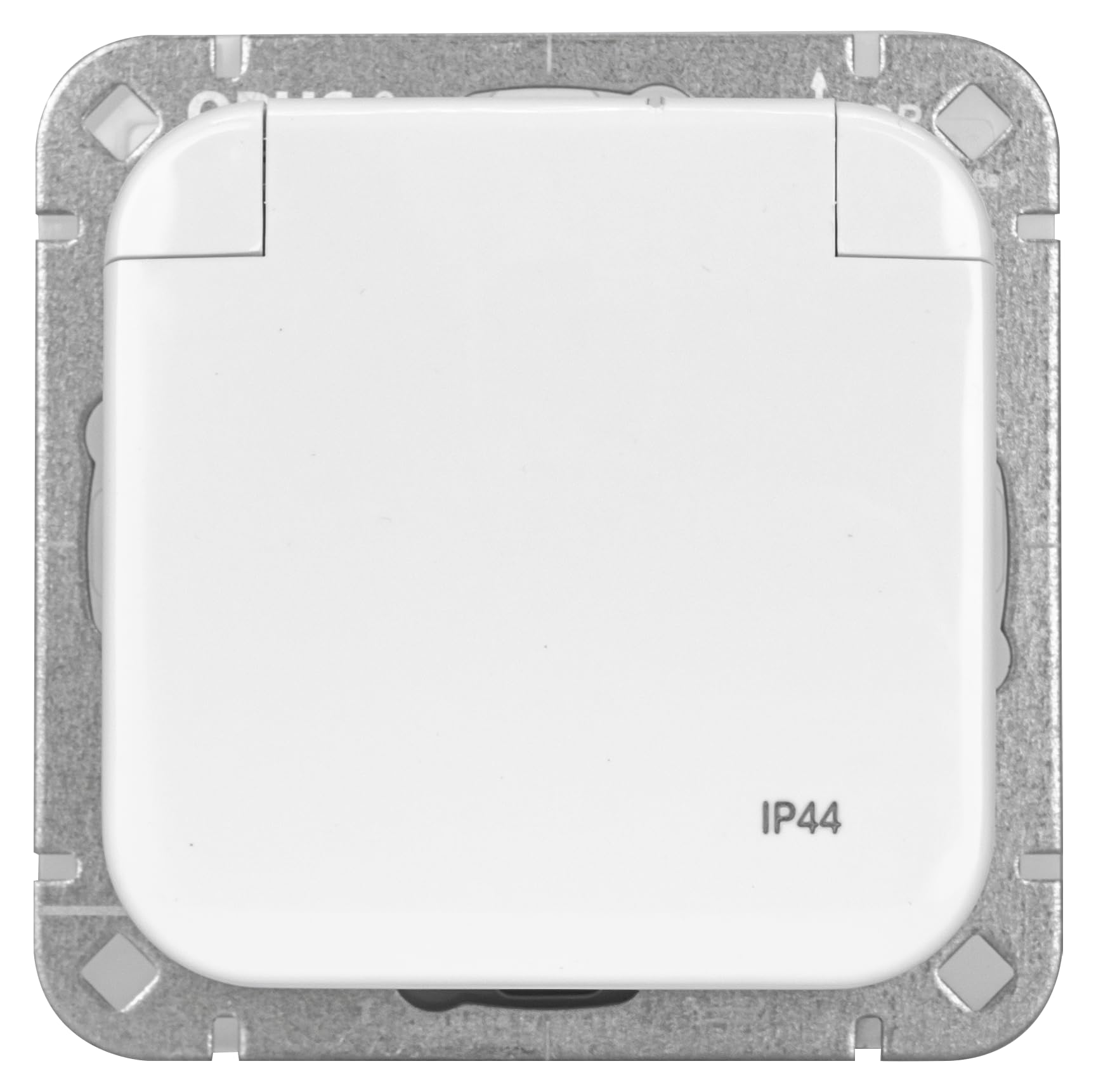 Opus 560.122.27 1 Earthing Contact Socket, Alpine White