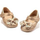 CENCIRILY Infant Baby Girls Mary Jane Flats Non Slip Soft Sole Prewalker Princess Wedding Dress Shoes