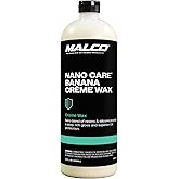Malco Nano Care Banana Creme Wax - Deep Gloss Shine and Long-Lasting UV Protection/For Automotive, Marine and Industrial Finishes / 32 oz. (197732)