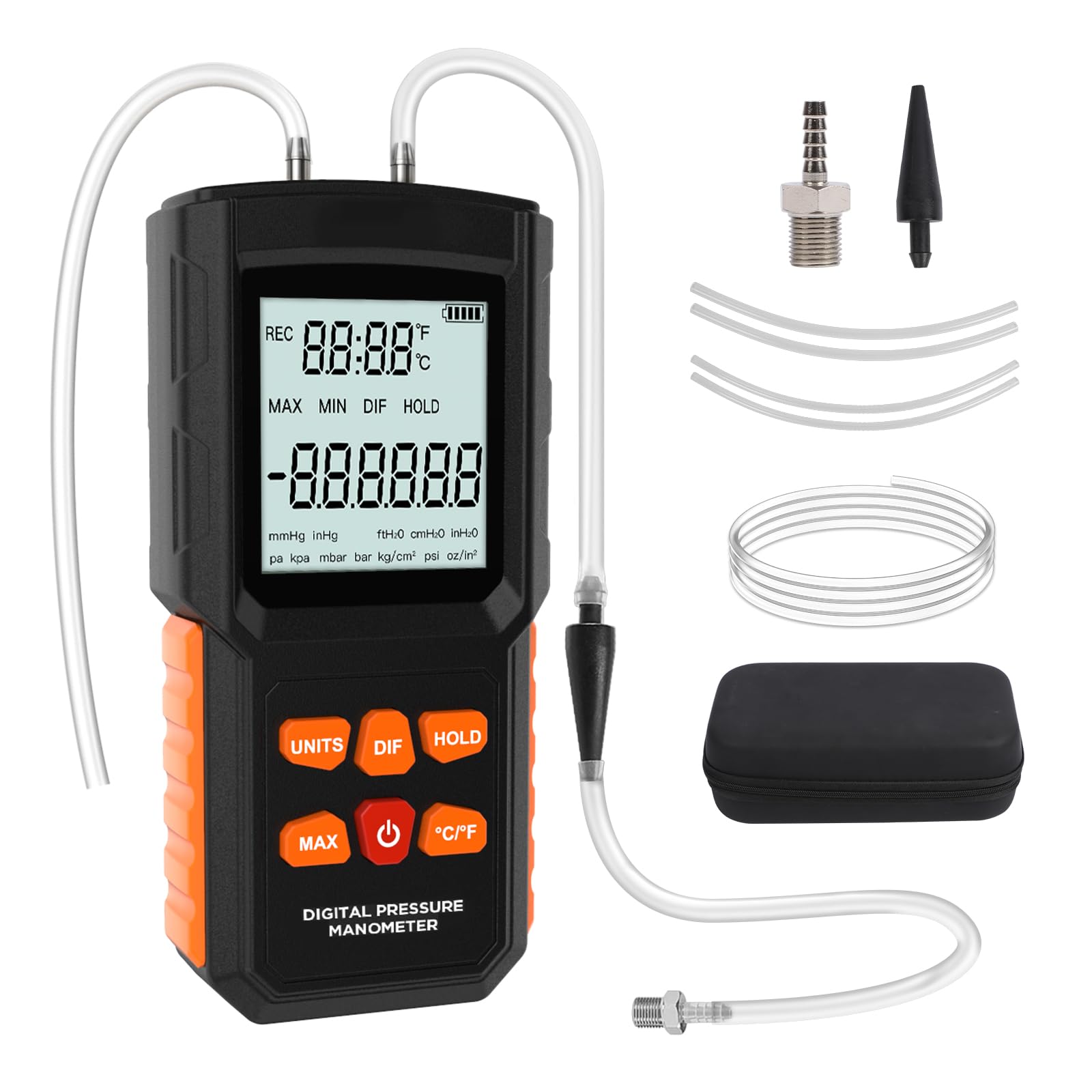 Manometer Gas Pressure Tester?Manometer HVAC?Digital Manometer Gas