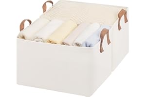 StorageWorks Fabric Storage Bins, Large Closet Organizers and Storage for Clothes, Storage Baskets for Shelves, Linen Storage