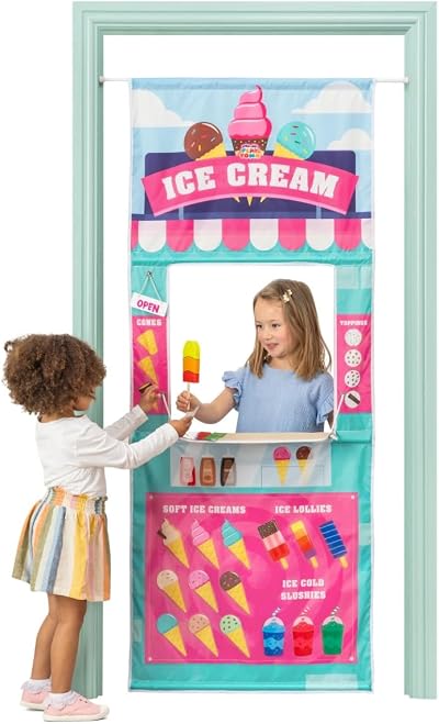 Playhouse Pop Up Play Town Ice Cream Shop Doorway Curtain 3-7