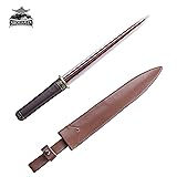 SWORDSMAN Handmade Red Blade Folded Steel Double