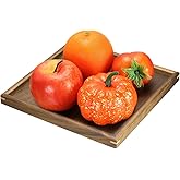 uxcell Bamboo Serving Tray, 10 x 10 Inch Square Wooden Trays Portable Serving Platters for Food Fruit, Snacks, Bread, Vanity, Weddings, Picnics, Brown (Flat)