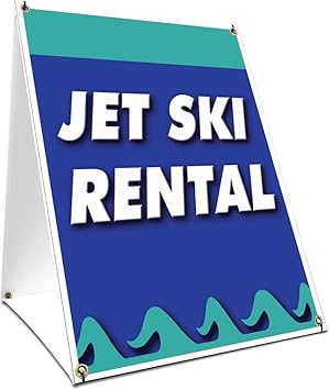 Amazon Com A Frame Sidewalk Jet Ski Rental Sign With Graphics On