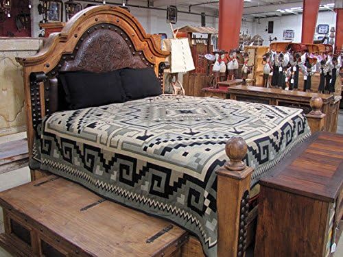 Black Gray Tones Astonishing Bedspread King Southwest Reversible Classic Tribal