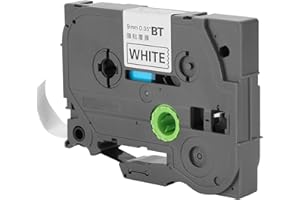 RASTKY Laminated Label Tape for TZe221 PTouch, Durable and Clear Printing for PVC Casing, 9mm BT-221