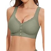 Seamless Front Close Bras for Women Post Surgery Full Coverage Moisture Wicking Comfort Supportive Convenient Bralettes