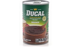 Ducal Instant Refried Black Beans, Non-GMO and Gluten, Cholesterol Free, Excellent Source in Protein & Iron, 360 Oz