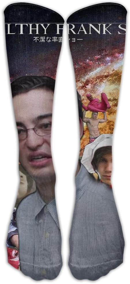 Over-the-Calf Compression Socks FILTHY FRANK Training Socks Crew Athletic Socks Long Sport Soccer Socks Breathable Casual Socks