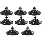 APWOJY 8 Pcs Blcak PVC Suction Cup Strong Thickened Sucker Clear PVC Sucker Pads with M6 x 19 Thread Screw Extra Strong Adhesive Glass Suction Holder
