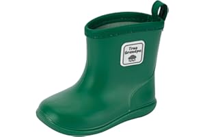 Tree Grandpa Toddler Rain Boots for Boys Girls Waterproof Baby Kids Rain Boots With Easy-on