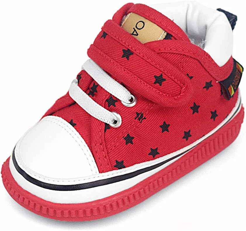 OAISNIT Baby Boys Girls Squeaky Shoes Anti-Slip Soft Rubber Sole Canvas Sneakers Toddler First Walkers