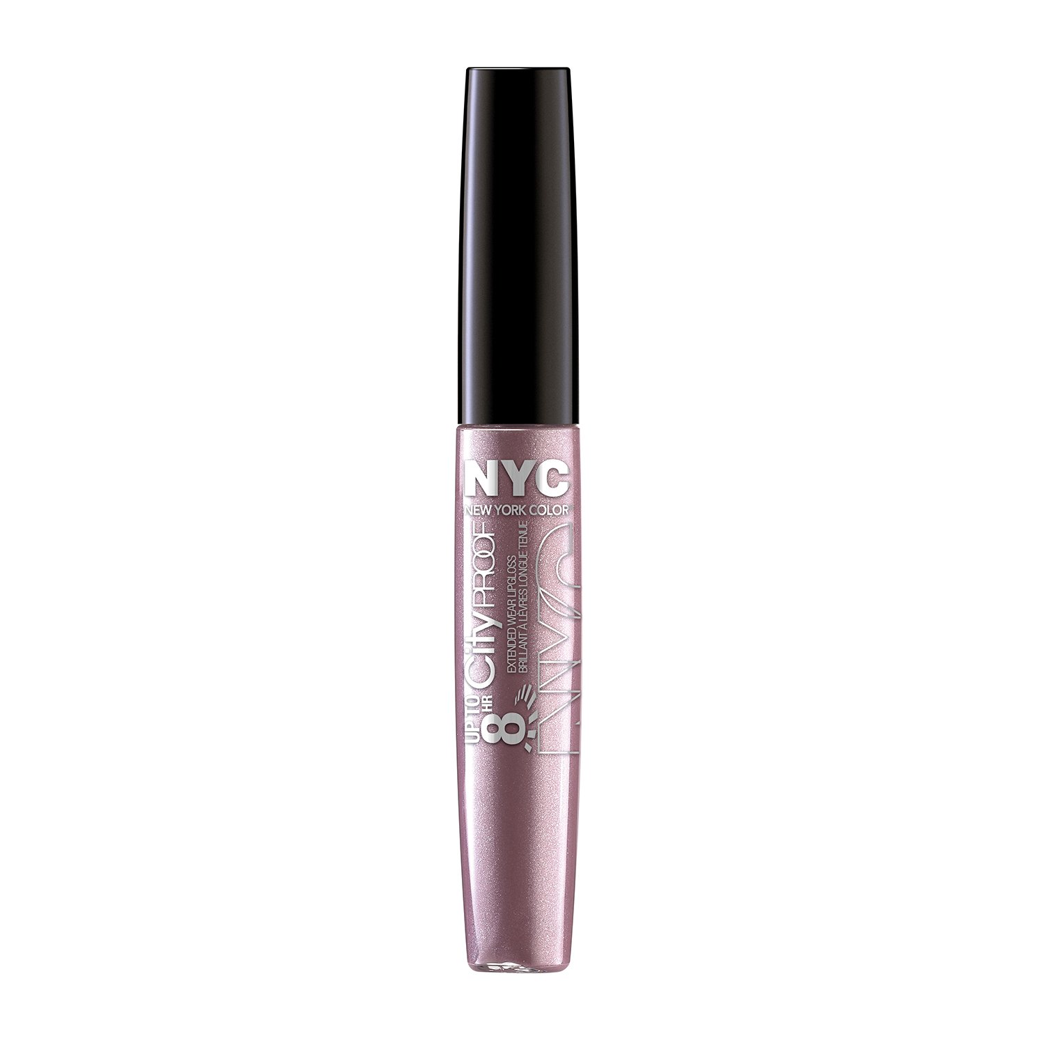 N.Y.C. New York Color 8 HR City Proof Extended Wear Lip Gloss, 24/7 Lilac, 0.22 Fluid Ounce