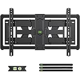 USX Mount Ultra Slim TV Wall Mount for 37-90 inch TVs, Low Profile Full Motion TV Mount with Swivel Articulating Dual Arms, Wall Bracket for Max VESA 600x400mm Holds 120lbs, Fits 16"/18"/24" Studs
