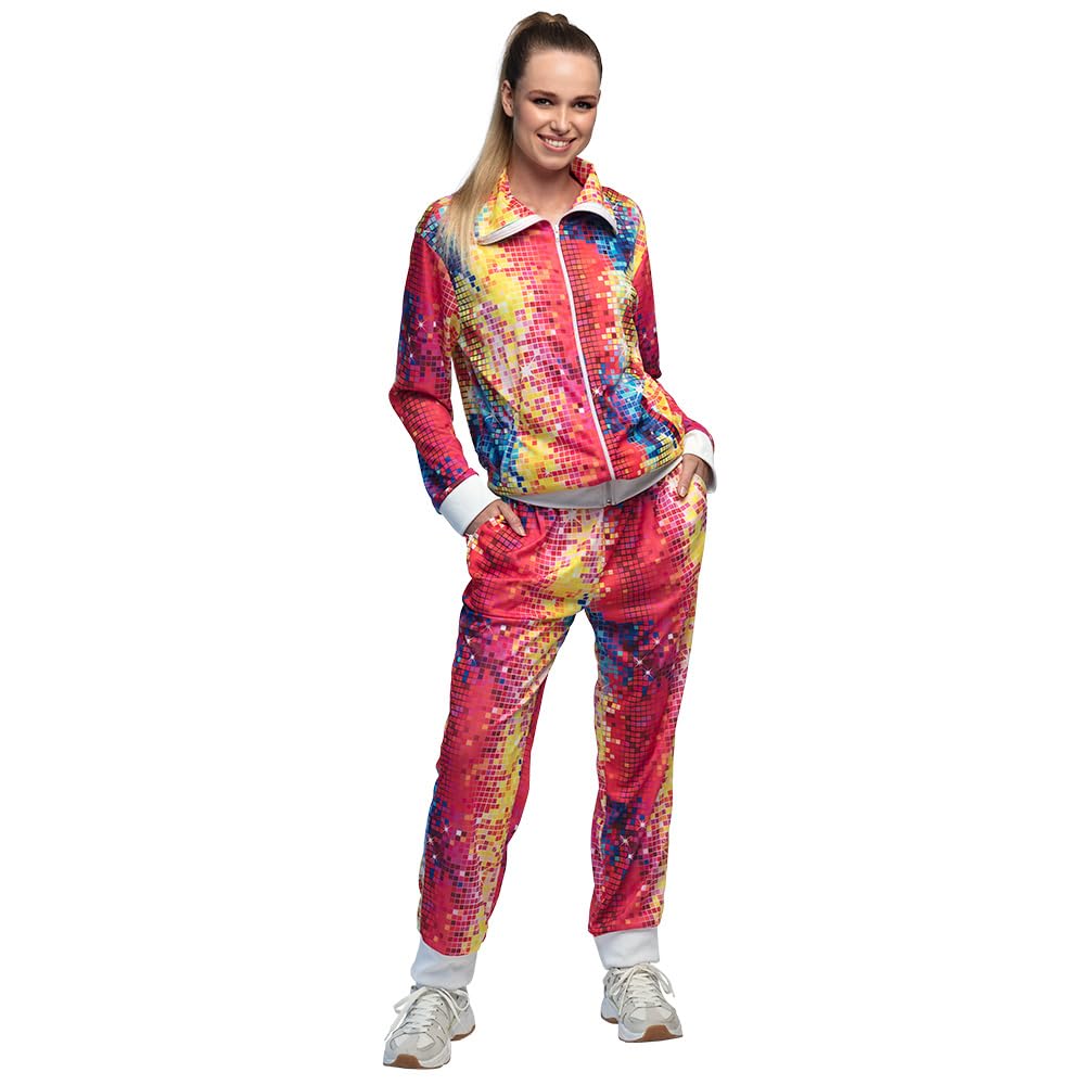 Boland Women's 88553 Disco Babe Shell Suit (XL), Multicoloured