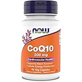 Now Supplements - CoQ10 (Coenzyme Q10) 200 mg, Supports Cardiovascular Health*, Kosher, Vegan 90 Vegetarian Capsules (Pack of 2)