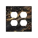 OILbiexn Outlet Covers Black Gold Abstract Modern