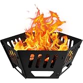 ICokin 24-Inch Portable Fire Pit with Carry Bag| | High Temperature Resistance Smokeless Fire Pit For Camping|Backyard|Garden Picnic Patio|Beach|Picnic &amp; BBQ