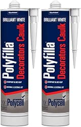 2 x Polyfilla Decorators Caulk White 380ml Trade Cartridge Polycell view 1