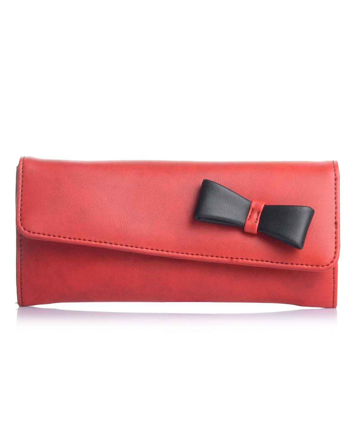 fostelo bow women's clutch (red) ()