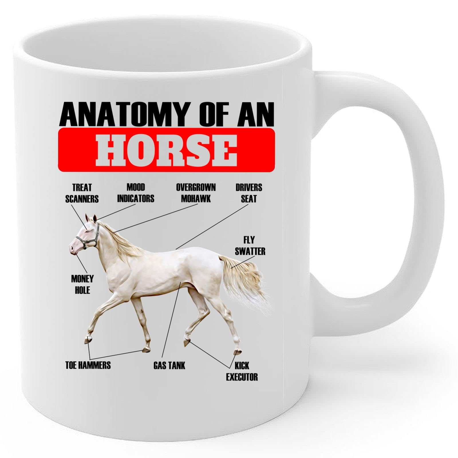 Lovesout Funny Cremello Horse Anatomy Chart Coffee