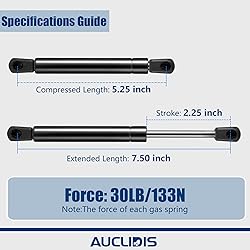 SE075P30 7.5 inch 30lb/133N Gas Strut Shock Spring