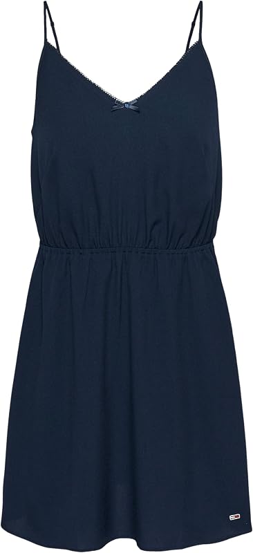 Damen Kleid Essential Strap Mini, Blau (Dark Night Navy), S